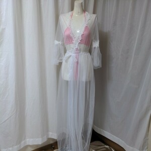(082) other shop less!ero sexy negligee & underwear set long dress 