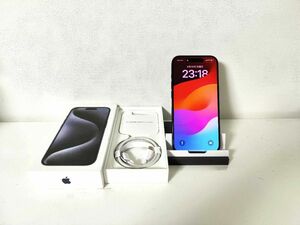 美品 国内版SIMフリー iPhone15 Pro 256GB　ブルーチタニウム 即発送