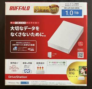 外付けHDD 1.0TB USB3.0★HD-LD1.0U3-WHA／BUFFALO