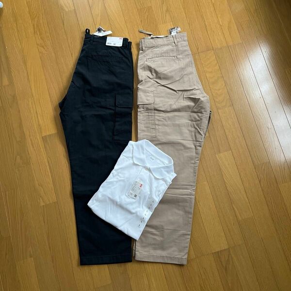 おまけ付きUNIQLO 新品タグ付き2本セット　ユーティリティワークパンツ(カーゴ) 321-461602 