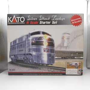 1 jpy start KATO USA N Scale Silver Streak Zephyr Electric Train Starter Set CB&Q 106-0041 USA version N gauge starter set 