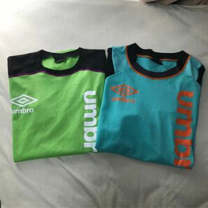 美品　2枚　アンブロ　umbro プラクティス　Tシャツ　サイズO 2枚　メンズ 半袖Tシャツ サッカー フットサル UMBRO