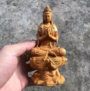  popular new work! tree carving * Buddhist image free . sound bodhisattva seat image .. Buddhism handicraft 