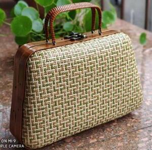  new goods recommendation * bamboo .. small purse handbag handbag basket bamboo skill handmade 