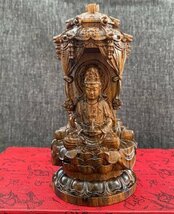新品★沈香木彫刻西洋三聖仏像人物の置物 高さ12CM_画像2
