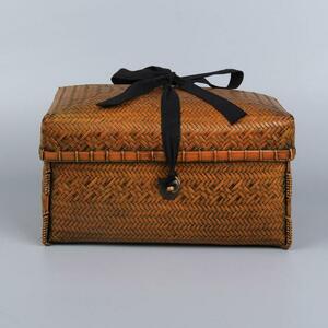 . thing * storage basket stylish bamboo . bamboo craft braided storage box case tea ceremony * confection inserting 