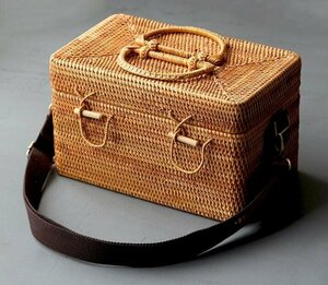  high quality / beautiful * handmade wistaria compilation skill . tea utensils Celeb . thing storage make tea box handicraft 