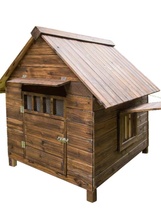 屋外用 耐候性 木製 天然木 犬小屋 ペットハウス ドッグハウス 犬舎 三角屋根 脚付き 小型犬 中型犬 通気性 組み立て 夏は涼しく冬は暖かい_画像7