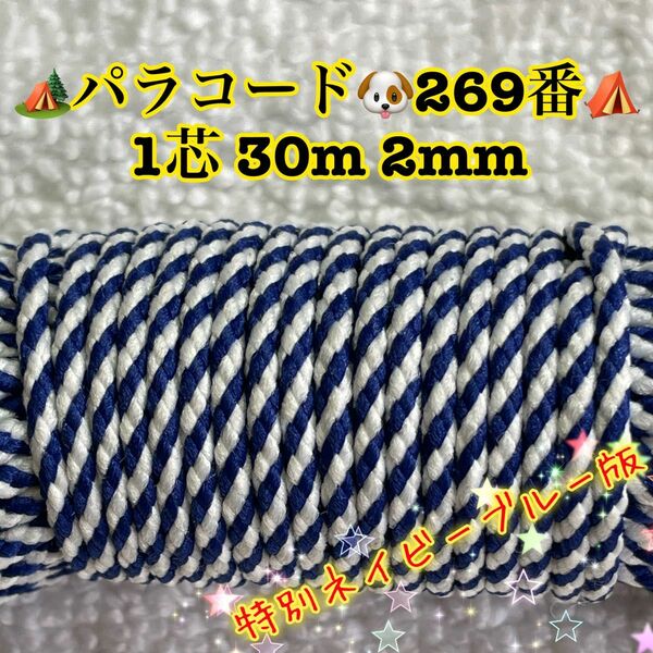 ☆★パラコード★☆１芯 ３０m ２mm☆★２６９番★手芸とアウトドアなど用★