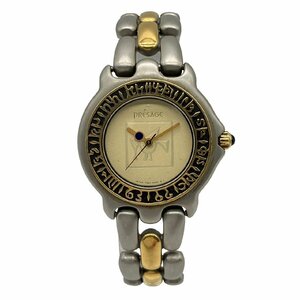 稼働品 SEIKO セイコー PRESAGE プレサージュ 7N01-6180 アイボリー文字盤 SS メタルベゼル QZ クオーツ メンズ 腕時計