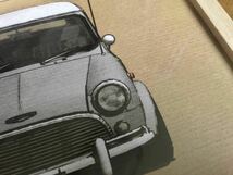 ローバーミニ 1000 E-99X オリジナル手描き風イラスト（旧車、ROVER MINI、オースチン、モーリス、イノチェンティ、クーパー）Ｅ-99X-46_画像2