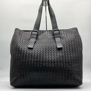 1円〜 BOTTEGA VENETA ボッテガヴェネタ イントレチャート トートバッグ ビジネスバッグ A4 pc ダークブラウン　大容量　カバ