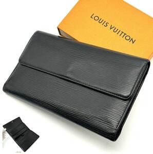 ルイヴィトン エピ ポルトトレゾール インターナショナル 長財布 折り財布 黒 ブラック ノワール LOUIS VUITTON