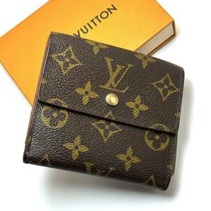 美品 折り財布 ルイヴィトン モノグラム ポルトモネ ビエ カルトクレディ Wホック M61652 ユニセックス LOUIS VUITTON