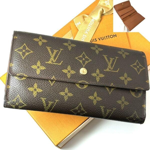 ルイヴィトン モノグラム ポルトトレゾール インターナショナル 折り財布 長財布 ユニセックス M61215 LOUIS VUITTON 三つ折り