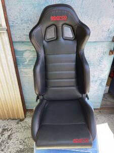 [ beautiful goods ] Sparco sparco semi bucket seat bucket seat black R100 SKY PVC black leather red stitch 