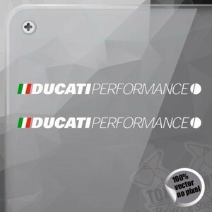 ≪即納 送料無料≫ DUCATI PERFORMANCE ドゥカティ パフォーマンス 153mm 2枚セット カッティング ステッカー