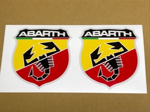 ≪即納 送料無料≫ ABARTH アバルト 45mm 2枚セット ステッカー シール