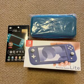 【動作確認済】Nintendo Switch Liteターコイズ＋液晶保護フィルム ポーチ付き