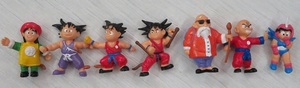 ◇珍品！？　1986年製？　海外　YOLANDA製　ドラゴンボール　PVCミニフィギュア　7種セット (悟空×3種、亀仙人、チチ、クリリン、悟飯)