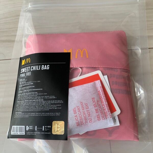 新品 マクドナルドBTS コラボ企画 エコバッグ ピンク スートチリ