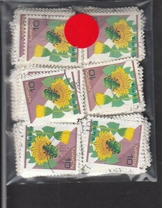 〒419-69　普通切手　日本の自然　コアオハナムグリ　使用済　200枚　②　