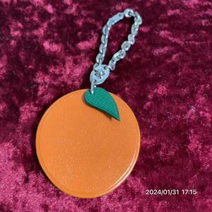 HERMES Hermes orange фрукты фрукты узор кожа кожа брелок для ключа очарование 