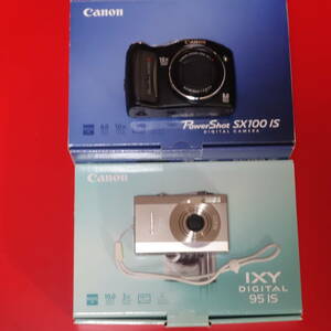 【美品】Canon PowerShot SX100IS IXY DIGITAL 95IS まとめて ２台 元箱 付属品一式 動作確認済み コンパクトデジタルカメラ キヤノン