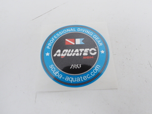新品 AQUATEC アクアテック ステッカー サイズ 直径6.5cm スキューバダイビング [S1-38292]