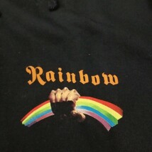 D05 バンドTシャツ　レインボー　ジップアップパーカー　RAINBOW 　虹を翔る覇者　リッチーブラックモア　_画像3