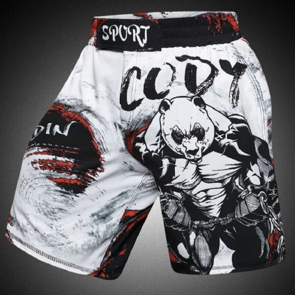 ファイトショーツ 格闘技 MMA ボクシング ハーフパンツ パンダ柄 XLサイズ 海外ブランド 新品