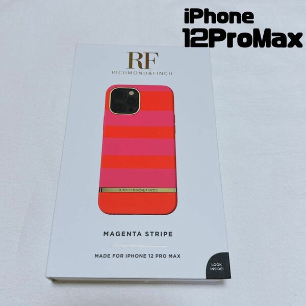 iPhone12ProMax プロマックス ストライプ 赤 ピンク 紫 iPhone 12 Pro Max Apple カバー