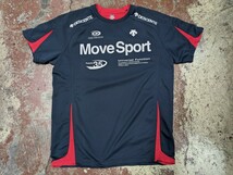 descente デサント ドライ 半袖 tシャツ movesport グレー m 八c1　_画像1