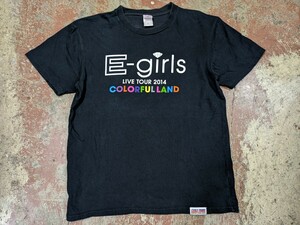 Egirls イーガールズ colorfulland 半袖 Tシャツ 黒 L 八c1