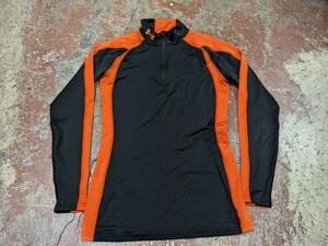 UNDER ARMOUR Under Armor длинный рукав t рубашка чёрный orange m.c1