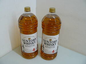 31115●SUNTORY サントリー WHITE ホワイト ウイスキー 40％ 4L×2本セット 計8L 4000ml ペットボトル 業務用 大容量 国産ウイスキー未開栓