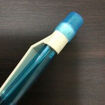 ぺんてる Pentel シャーペン シャープペンシル サイドノック式 0.5mm PD335 透明ブルー 青 廃盤 レトロ 昭和_画像4