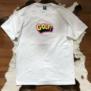 GOLF WANG(ゴルフワン)ヘビーオンス/丸胴/半袖カットソーシャツ GOLF（サイズL）ホワイト/白 GOLF WEAR・Tyler, The Creator