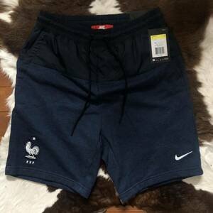 NIKE FRANCE FFF SHORT TECH FLEECE MARINE 2018 ナイキ フランス代表 フットボール/サッカーショーツ（891453-475）サイズS ネイビー