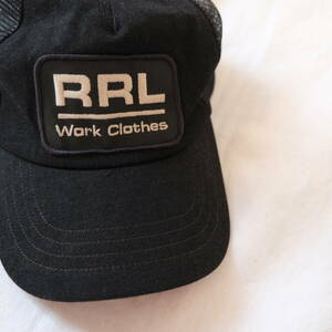 【 RRL 】Black Denim Trucker Cap ブラックデニム トラッカー キャップ 帽子 / 黒 / 58 F / Ralph Lauren ラルフローレン スナップバック