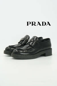 PRADA プラダ 三角プレート ブラッシュド レザー ローファー size 37 24.0cm 0415935