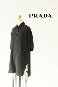 PRADA プラダ シルク レーヨン オーバー シャツ size 44 0510712