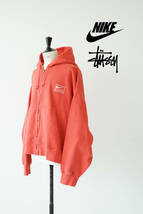 NIKE × STUSSY WSTONE WASHED FLEECE ZIP HOODIE ナイキ × ステューシー ストーンウォッシュ フリース パーカー size XXL FJ9161-642_画像1