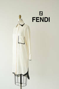 2020AW FENDI Fendi silk shirt One-piece size 36 FDA570 0514502