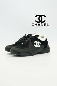 CHANEL シャネル ココマーク レザー×メッシュ スニーカー size37 24.0cm G38299 0515701