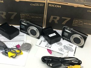 RICOH Caplio R7 コンパクト デジタルカメラ 箱/付属品付き 2点まとめ 通電確認済み 動作未確認 中古【UW050019】