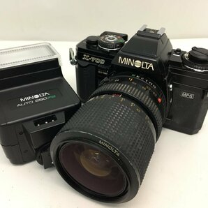 MINOLTA X-700 / MD ZOOM 28-85mm 1:3.5-4.5 一眼レフカメラ 付属品付き ジャンク 中古【UW050046】の画像1