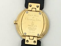 クリスチャンディオール Dior バギラ ブラックムーン D46-153-5 クォーツ 腕時計 黒文字盤 稼働品 電池交換済み 中古【UW050238】_画像5
