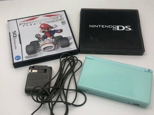 任天堂 DS Lite USG-001 アイスブルー 本体 / マリオカート DS 他 付属品付き 通電確認済み 難有り 中古【UW050279】