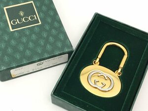 GUCCI グッチ インターロッキング G キーリング ゴールド 箱付き 中古【UW050373】